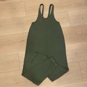 For Days organic cotton olive green jumpsuit romper XS